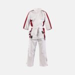 White Black Karate Uniforms