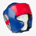Essential Synthetic Leather Head Guard Red/Blue
