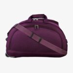 Purple Polyester Travel Duffel Trolley Bag